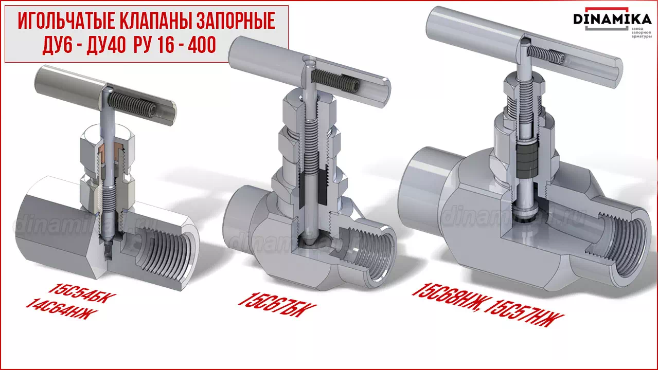 Резьбовые клапаны игольчатые муфтовые в Москве